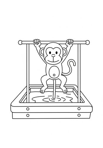 Monkey Business: Fun Coloring Page