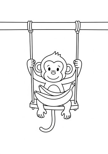 Monkeying Around: A Swinging Coloring Adventure