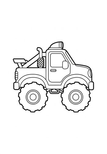 Monster Truck Coloring Page For Kids