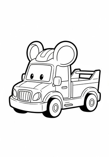 Mouse-eared Truck Coloring Page