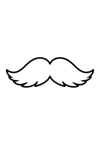 Moustache Coloring Page: Quirky Whiskers To Color