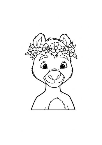 Coloring Page: Mowgli Wearing A Crown Of Flowers: Coloring Fun
