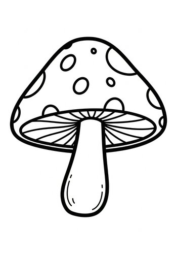 Mushroom Coloring Page: Forest Fun