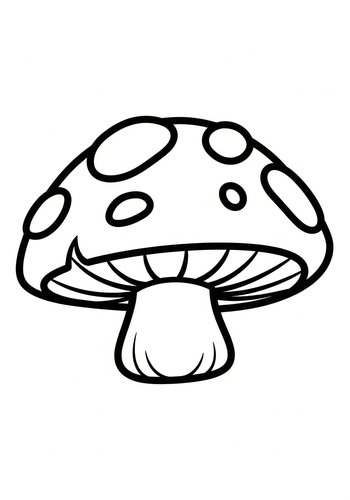 Mushroom Coloring Page: Fun Fungi Art