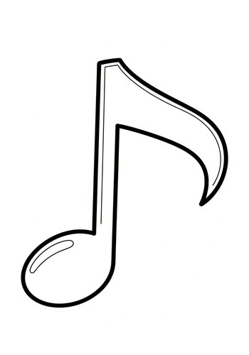 Musical Note Coloring Page - Free Printable