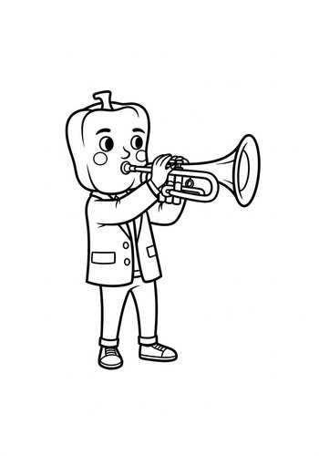 Musical Pepper Head: A Coloring Adventure