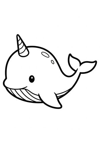 Narwhal Coloring Page: Ocean Fun