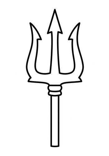 Neptune's Trident Coloring Page