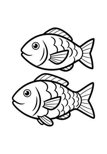 Ocean Friends: Fish Coloring Page