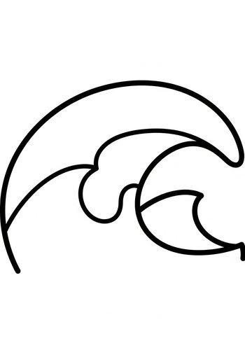 Ocean Wave Coloring Page - Surf's Up Fun