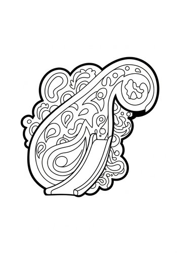 Paisley Power Coloring Page