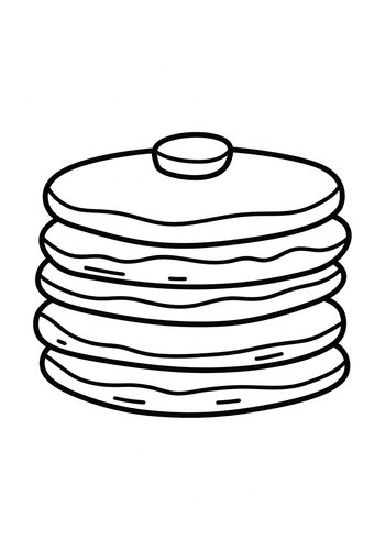 Coloring Page: Pancake Stack Coloring Page Fun