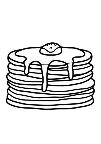 Coloring Page: Pancakes Coloring Page: Delicious Breakfast Fun