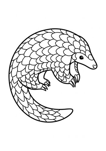 Pangolin Coloring Page: Scales And Cuteness