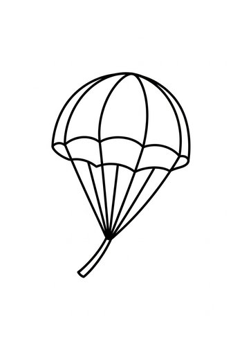 Parachute Adventure: A Coloring Page Landing