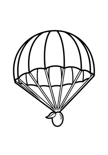 Parachute Coloring Page For Adventurous Kids