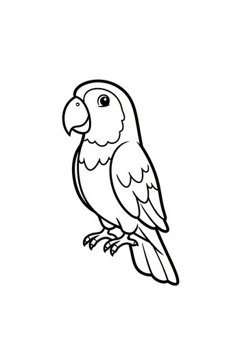 Parrot Coloring Page: Printable Fun For Kids