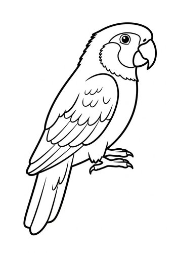 Parrot Coloring Page: Tropical Bird Fun