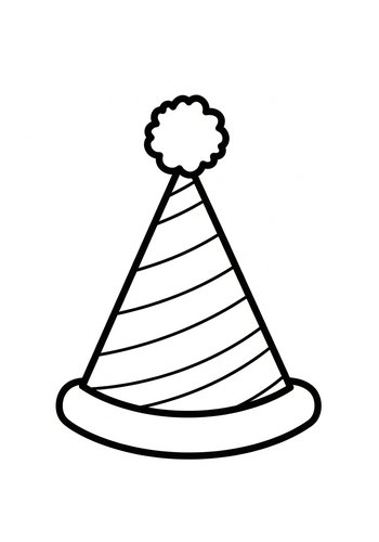 Coloring Page: Party Hat Coloring Page - Celebrate With Colors