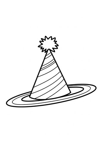 Party Hat Coloring Page - Festive Fun