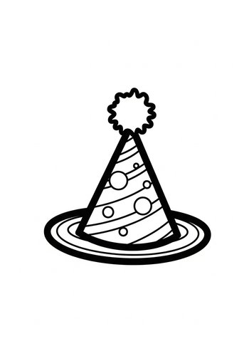 Party Hat Coloring Page: Festive Fun