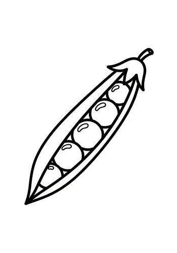 Pea Pod Coloring Page: A Vegetable Adventure
