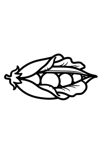 Pea Pod Coloring Page: A Veggie Delight