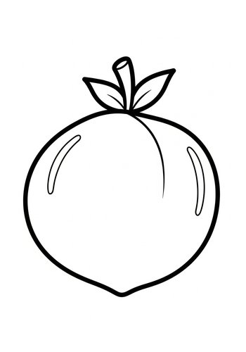 Peach Coloring Page: Fruity Fun