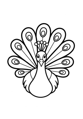 Peacock Coloring Page: Printable Fun