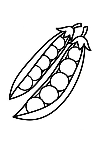 Peas In A Pod Coloring Page: Garden Fresh Fun