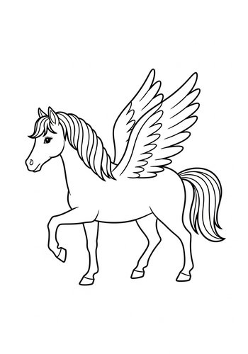 Pegasus Coloring Page: Soar Into Creativity