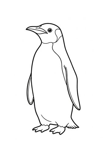 Penguin Coloring Page: Aquatic Bird Fun