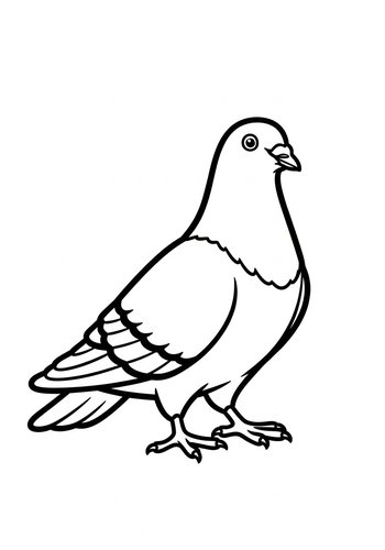 Pigeon Coloring Page - Printable Fun