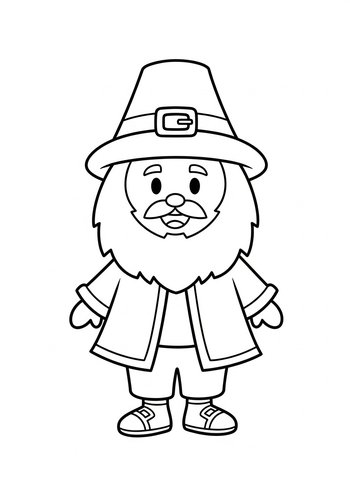 Pilgrim Coloring Page: Festive Fun