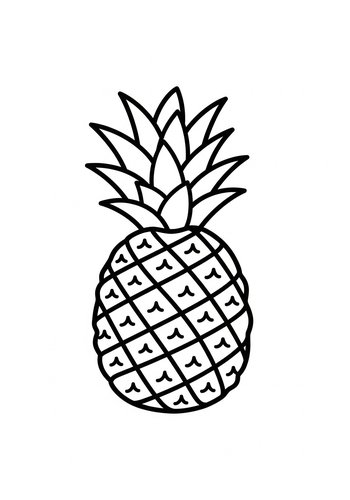 Pineapple Coloring Page: A Tropical Treat