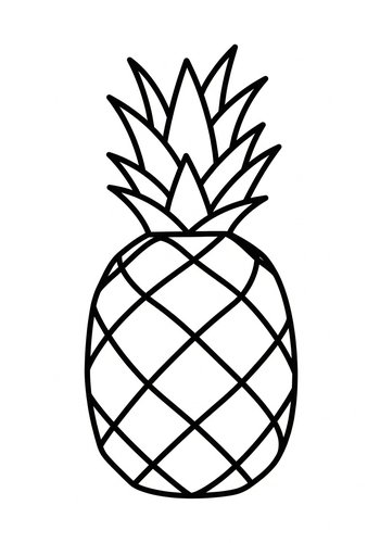 Pineapple Coloring Page For Kids