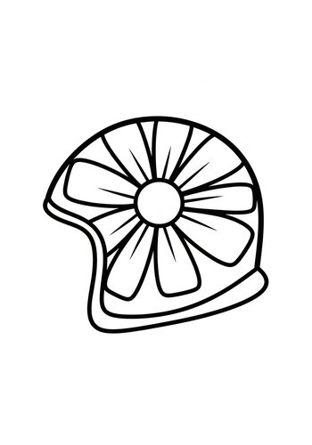 Pineapple Slice Coloring Page For Kids