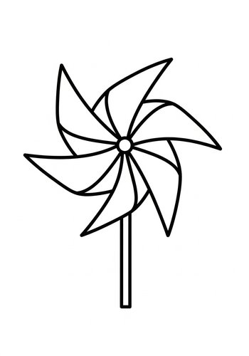 Pinwheel Coloring Page: A Whimsical Breeze