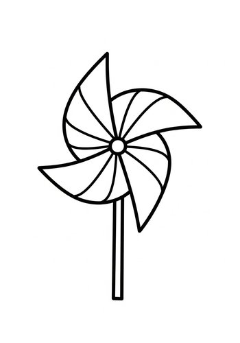 Pinwheel Fun: A Coloring Page Adventure