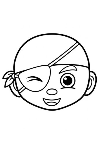 Pirate Coloring Page: Fun Pirate Face