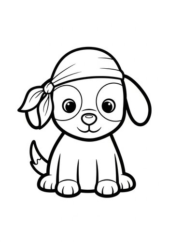 Pirate Pup Coloring Page
