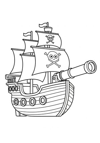 Coloring Page: Pirate Ship Coloring Page: Sail The Seas Of Fun