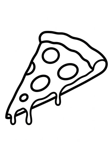 Pizza Slice Coloring Page: Delicious Fun