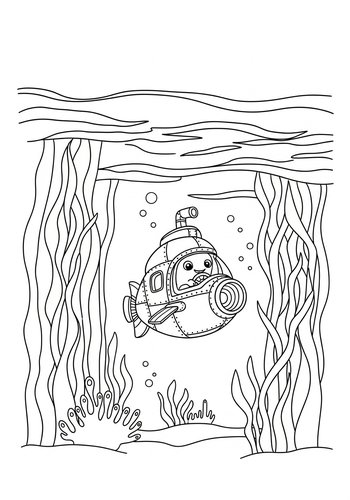 Plankton's Underwater Adventure: Coloring Page Fun