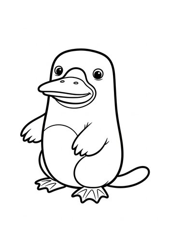 Playful Platypus Coloring Page For Kids