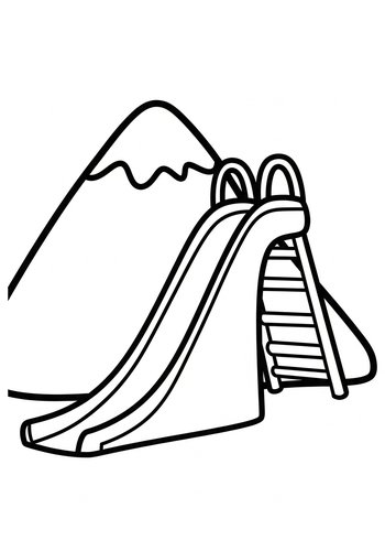 Playground Fun: Slide Coloring Page