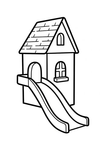 Playhouse Fun: A Coloring Page Adventure
