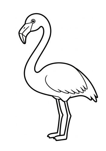 Pretty Flamingo Coloring Page