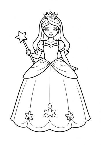 Princess Coloring Page: Royal Fun