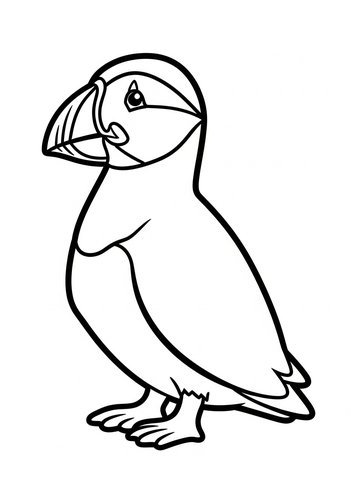 Puffin Coloring Page For Kids